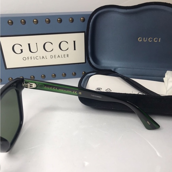 💯 - New Authentic Gucci GG0057SK 002 56 GG0057SK Unisex Sunglasses - Picture 13 of 15